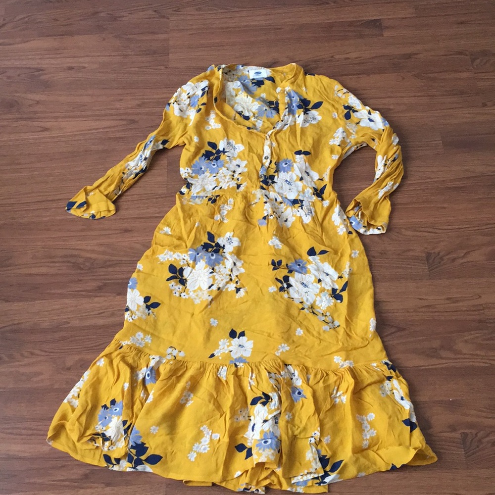 Yellow floral dress
